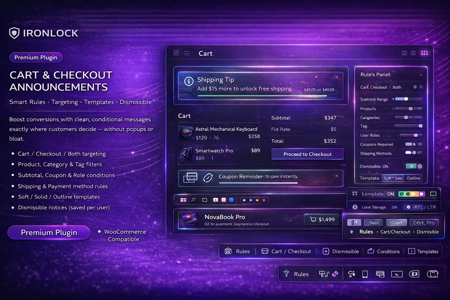 Ironlock Woo Announcements